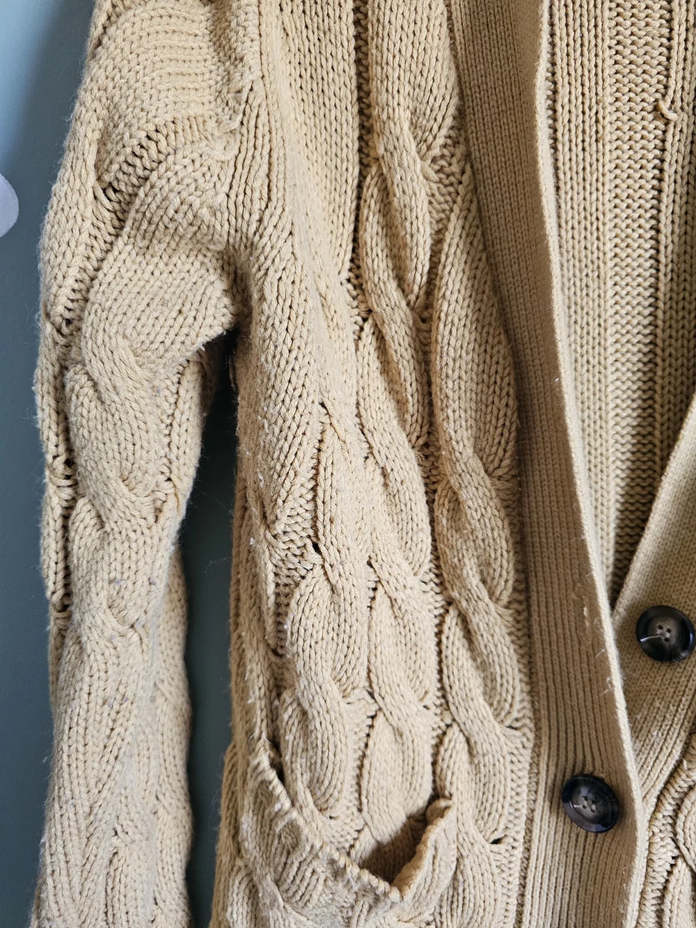 Zenana Cable Knit Button-Front Women's Sweater Cardigan - Picture 2 of 6